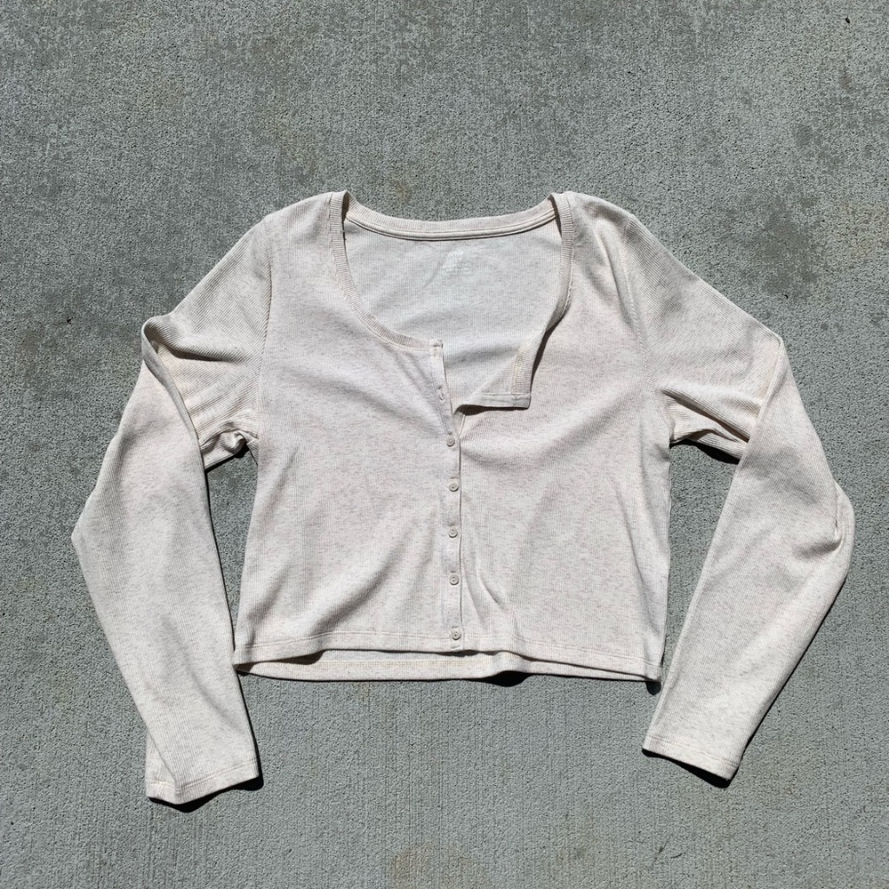Aerie Long Sleeve Crop Top